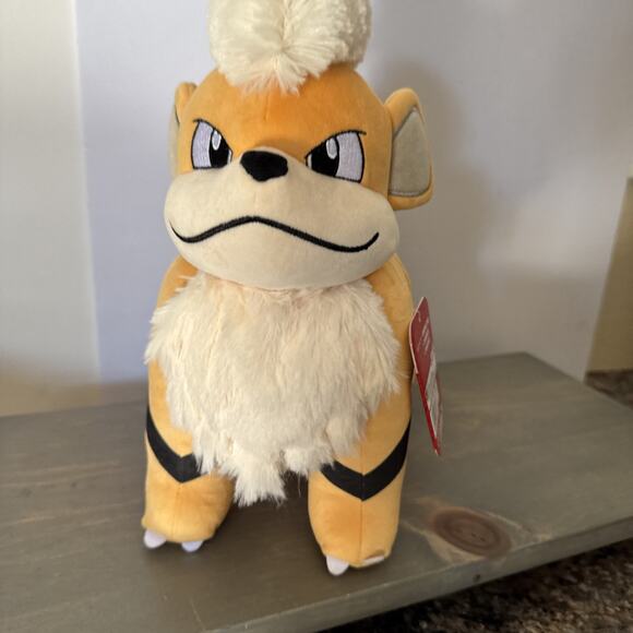 NWT Pokemon 12in Plush - Growlithe growlie Caninos Fukano center Stuffed Animal - Picture 6 of 9